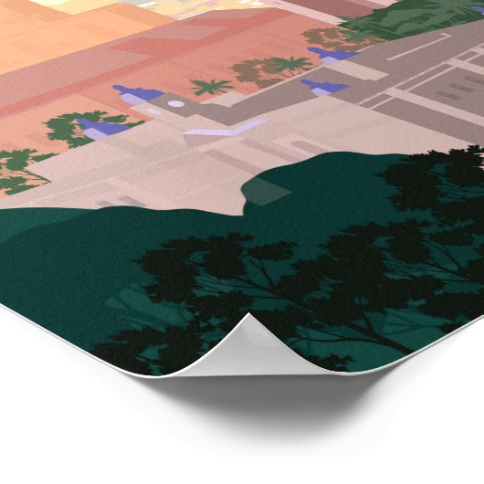 Malaga Spain  travel poster  ポスター (角)