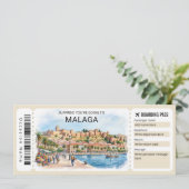 Malaga Spain Trip Boarding Pass Ticket 招待状 (スタンド正面)