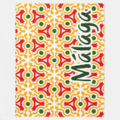 Malaga street walls 1 フリースブランケット (正面)