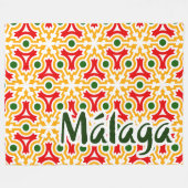 Malaga street walls 1 フリースブランケット (正面(横))