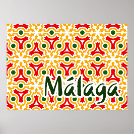 Malaga street walls 1 ポスター