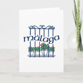 Malaga, window with flowers カード