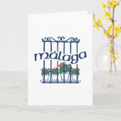 Malaga, window with flowers カード (黄色い花)