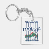 Malaga, window with flowers キーホルダー (正面左)