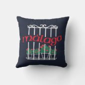 Malaga, window with flowers クッション (裏面)