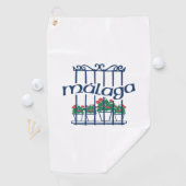 Malaga, window with flowers ゴルフタオル (インサイチュ)