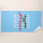 Malaga, window with flowers ビーチタオル (正面)