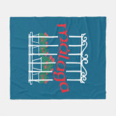 Malaga, window with flowers フリースブランケット (正面(横))