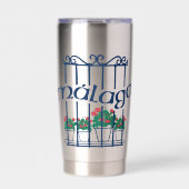 Malaga, window with flowers 保温保冷タンブラー (正面)