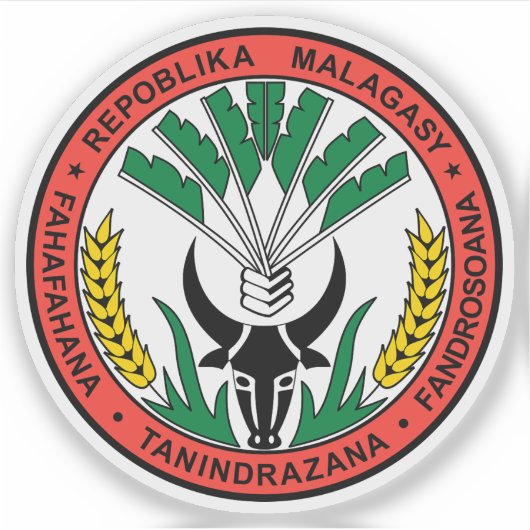 Malagasy Republic seal (1958-1975), Madagascar シール (正面)