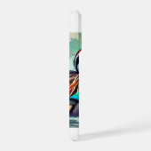 Malagasy Teal 151024AREF105 - Watercolor iPhoneケース (右側面)