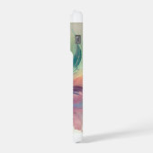 Malagasy Teal 151024AREF105 - Watercolor iPhoneケース (左側面)