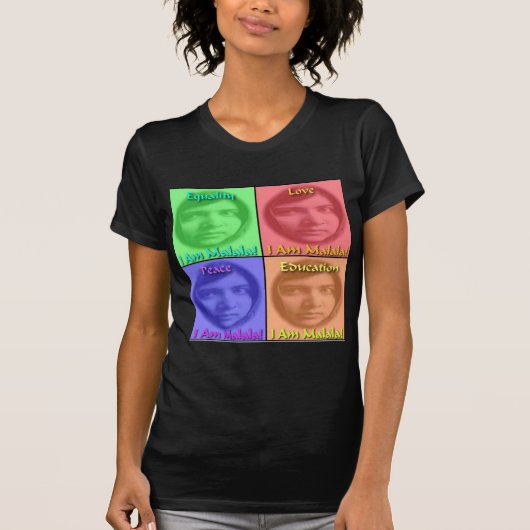 Malala愛平和教育の平等 Tシャツ (正面)