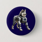 Malamute Robot Button 缶バッジ (正面)