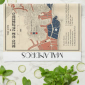 Malandrosリオの地図のふきん キッチンタオル (折り畳み)