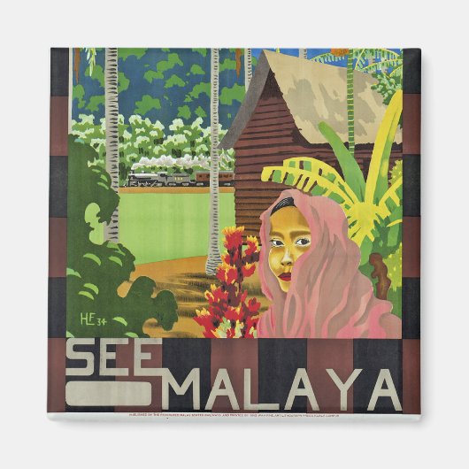 Malayaを参照 マグネット (正面)