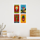 Malayalam Matchbox Labels Grid Print, Vintage ポスター (キッチン)