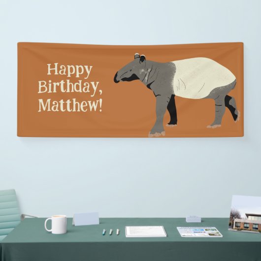 Malayan or Asian Tapir Custom Message 横断幕 (トレードショー)