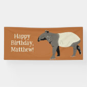 Malayan or Asian Tapir Custom Message 横断幕 (横)