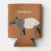 Malayan or Asian Tapir Illustration Personalized 缶クーラー (正面)