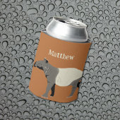 Malayan or Asian Tapir Illustration Personalized 缶クーラー