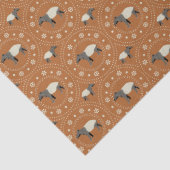 Malayan or Asian Tapir Patterned Cinnamon Orange 薄葉紙 (詳細)