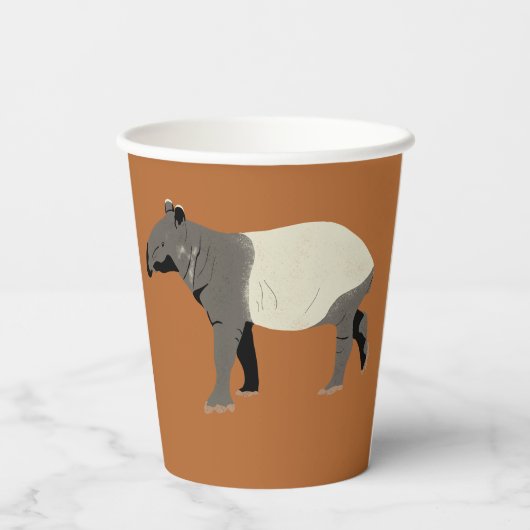 Malayan or Asian Tapir Personalized 紙コップ (裏面)