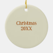 Malayan or Asian Tapir Personalized Dated セラミックオーナメント (裏面)