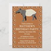 Malayan Tapir Custom Birthday Party 招待状 (正面)