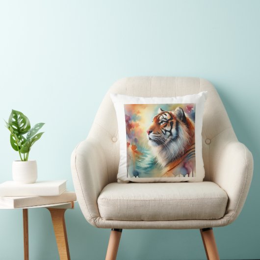 Malayan tiger 231024AREF143 - Watercolor クッション (椅子)