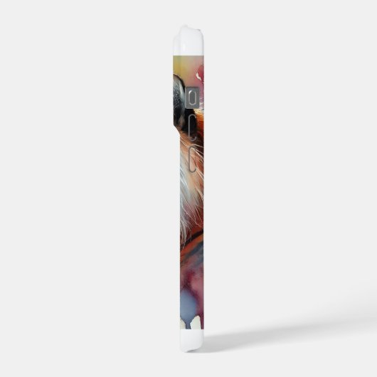 Malayan tiger 231024AREF143 - Watercolor iPhoneケース (左側面)