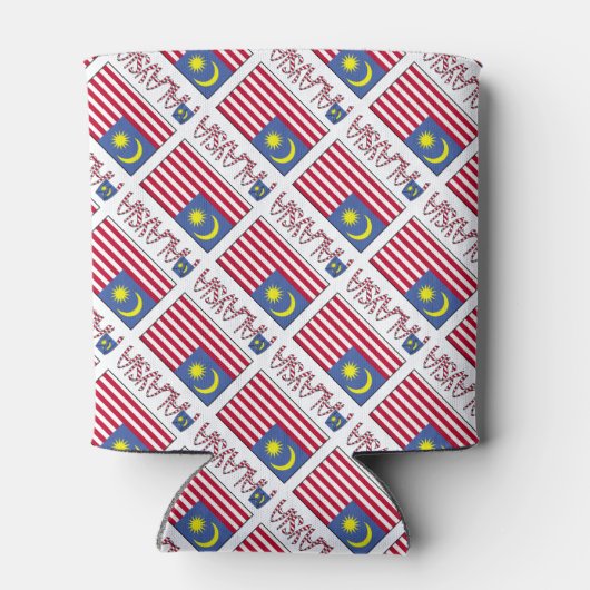 Malaysia and Malaysian Flag Tiled with Your Name 缶クーラー (裏面)