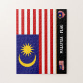 Malaysia Flag & Malaysia country / Malaysia ジグソーパズル (縦)