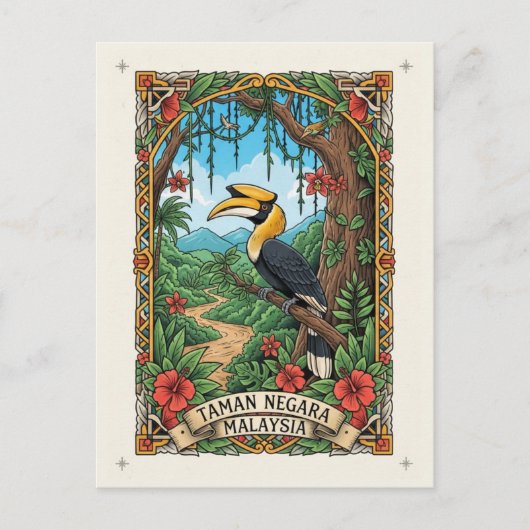 Malaysia Taman Negara Hornbill ポストカード (正面)