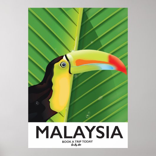 Malaysia Toucan travel poster ポスター (正面)