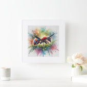 Malaysian exploding ant 221024AREF132 - Watercolor スクエア壁時計 (ホーム)