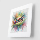 Malaysian exploding ant 221024AREF132 - Watercolor スクエア壁時計 (傾斜)