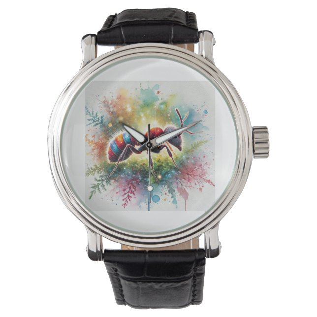 Malaysian exploding ant 221024AREF132 - Watercolor 腕時計 (正面)