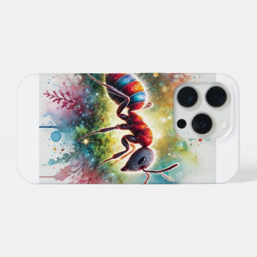 Malaysian exploding ant 221024AREF132 - Watercolor iPhoneケース (裏面横)