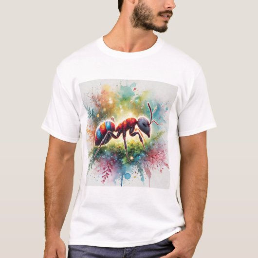 Malaysian exploding ant 221024AREF132 - Watercolor Tシャツ (正面)