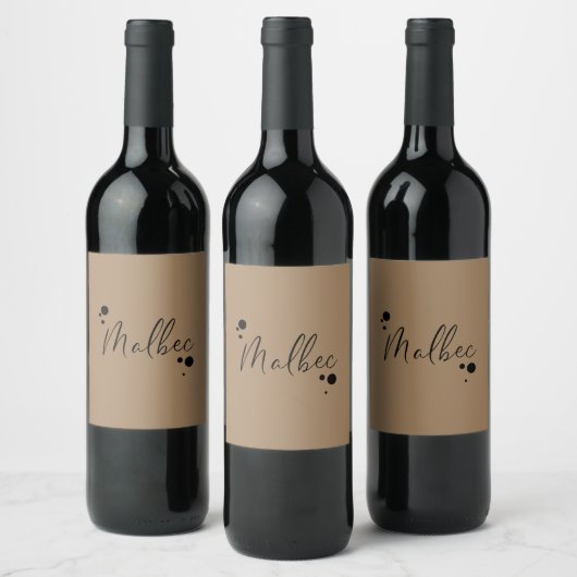 Malbec ワインラベル (ボトル)