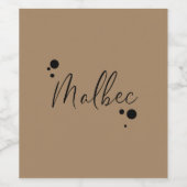 Malbec ワインラベル (シングルラベル)