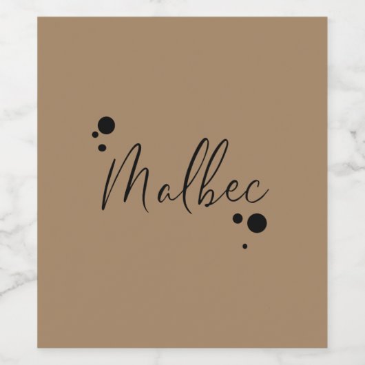 Malbec ワインラベル (シングルラベル)
