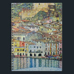 Malcesine on Lake Garda By Gustav Klimt ノートブック<br><div class="desc">Malcesine on Lake Garda (1913) by Gustav Klimt is a vintage Victorian Era Art Nouveau fine art symbolism painting. A beautiful view of the Italian city of Malcesine with buildings and houses on the edge of the harbor. The homes and boats cast a reflection in the calm water. You can...</div>