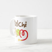 Malchi犬の品種お母さんのギフト コーヒーマグカップ (正面左)