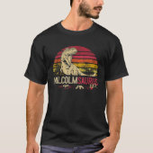 Malcolm Saurus Funny Personalized Dinosaur T Rex N Tシャツ (正面)