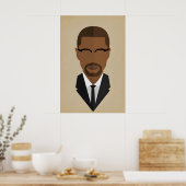 Malcolm X, Black History Makers Icon Original ポスター (キッチン)