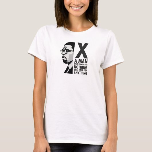 Malcolm X Inspirational Quote - Civil Rights Tシャツ (正面)