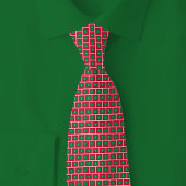 Maldives Flag Brick Pattern ネクタイ