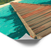 Maldives Illustration Travel Art Vintage ポスター (角)